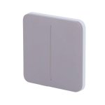 Interruptor inteligente Ajax SoloButton duplo cinzento com fios
