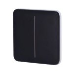 Interruptor inteligente Ajax SoloButton 2-gang preto