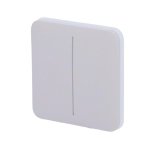 Interruptor inteligente Ajax SoloButton 2-gang sem contacto, nevoeiro