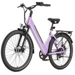 Bicicleta Eléctrica Bekup V28 250 W 36 V 14,5 Ah Frenos de Disco 26" Negro Lila