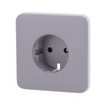 Tapa frontal Ajax SoloCover gris para enchufe inteligente