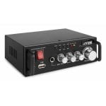 Amplificador Max AV340 2 x 50 W Bluetooth USB RCA Micrófono Karaoke