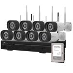 Grabadora NVR para cámaras IP Nivian NV-KIT1630W6-8CAM-1TB 8 cámaras 2K 1TB HDD WiFi