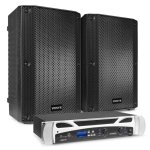 Pack de Altavoces Vonyx VSA10P Pasivos 2 x 250W RMS Bluetooth USB/SD + Etapa de Potencia VPA600 600W