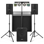 Altavoces Vonyx pack DJ 2.1 Bluetooth 800 W con cabina e iluminación