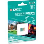 Cartão MicroSD Emtec 512GB UHS-I U3 V30 A1 Express Gaming Nintendo Switch