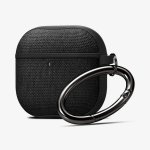 Funda Spigen Urban Fit AirPods 4 Policarbonato Microfibra Negro Carabiner