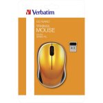 Souris Verbatim Go Nano sans fil RF 2,4 GHz 1600 DPI orange ambidextre