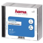 Fundas CD Hama Double Jewel Case Estándar Pack 5 Transparentes