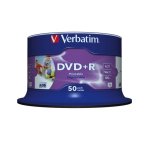 DVD+R Verbatim 4,7 GB 16x Impresión Inkjet 50 unidades
