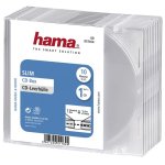 Caixa Hama CD Slim Transparente Pack 10 Compacta Resistente