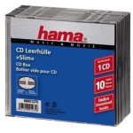 Etui CD Slim Jewel Case Hama pack 10 Transparent