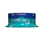 DVD Verbatim RW Mate Plata 4,7 GB 4x Eje 25 unidades