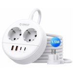 Regleta Orico OSP 2 Tomas 2 USB-C 2 USB-A 20 W con montaje en pared
