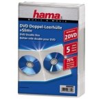 DVD Huelle Doppel Slim 5 Hama Transparent 2 Scheiben