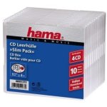 Custodia CD Slim Pack 4 Hama Trasparente Pack 10
