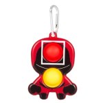 Figura Dam Electronics Squid Pop It Vigilante Quadrado Mosquetao