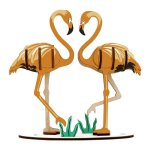 Puzzle 3D Dam Electronics Flamants roses 25 pièces en bois