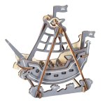 Puzzle Dam Electronics 3D Bois Barque Pirata 27 Pièces 14,5x8x13,6 cm