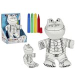 Boneco Ranita Dam para Colorir com 4 Marcadores Lavável Poliéster
