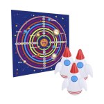 Jeu de lancer Dam Electronics avec cible et 3 fusées gonflables