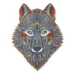 Puzzle Dam Electronics Puzzle en Bois DIY Forme Silhouette Loup