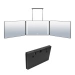Miroir triptyque maquillage Dam Electronics LED rechargeable