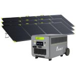 Estación de energía Fossibot F7200 5222 Wh 4 AC y 3 USB LiFePO4 + 3 paneles