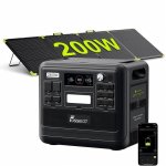 Station d’énergie FOSSiBOT F2400 2048Wh LiFePO4 3 AC + panneau solaire 200W