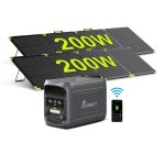 Fossibot F1800 powerstation 1024Wh 2 AC LiFePO4 + 2 zonnepanelen 200W