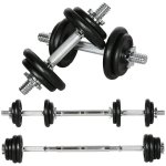 Haltère Welltin 2-en-1 avec barre, réglable, 20 kg