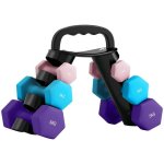 Set d’haltères Welltin 1, 3 et 5 kg avec support convertible