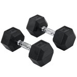 Halter Welltin Hexagonal 2 x 10 kg Ferro Fundido Pegada Moletada