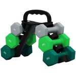 Welltin Hantel-Set 3-5 kg sechskantig mit verstellbarem Stander