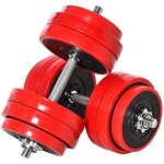 Hantel Welltin 30 kg verstellbar 2-in-1 mit Langhantelstange