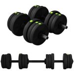 Conjunto halteres ajustaveis 20 kg Welltin Pegadas antiderrapantes