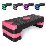 Step de Ejercicio Aeróbico Ajustable Welltin 3 Alturas 250 kg 68,5 cm Rosa