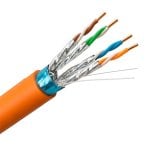 Cabo de Rede Uniview F/FTP Cat6A 305 m Laranja