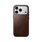 Funda para móvil Nomad Horween MagSafe de cuero marrón rústico para iPhone 18 Pro