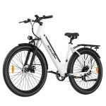 Bicicleta eletrica ZAZAWORK C28 Branco 7 velocidades