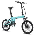 Bicicletta elettrica pieghevole Yangor H19 250 W sospensione totale verde