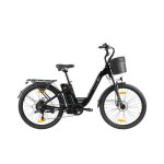 Bicicleta elétrica TTGO C2 Pro 36 V 18 Ah preta