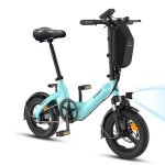 Bicicletta elettrica pieghevole Bodywel T16 Pro blu 250 W