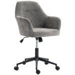 Silla de Oficina Homcom Basculante Altura Ajustable 48-58 cm Gris