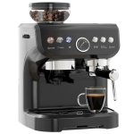 Máquina de café expresso HOMCOM 2 L 15 bares, moinho 15 níveis, 1600 W