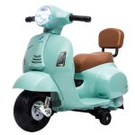 Moto Eléctrica Infantil Aiyaplay Mini Vespa Gts 2 Ruedas Auxiliares 2,5 km/h 40 Min Verde