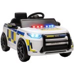 Coche Eléctrico Infantil Aiyaplay Policía 12V Doble Motor Con Mando Blanco