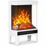 Chimenea eléctrica Homcom 2000 W de suelo con llama LED ajustable
