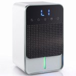 Deshumidificador Homcom 0,4 L/Día 15 m² Depósito 1,2 L RGB Negro