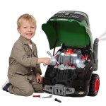 Taller Mecánico AIYAPLAY Camión Vapor Luces Sonidos 60 Piezas 3-6 Años Verde